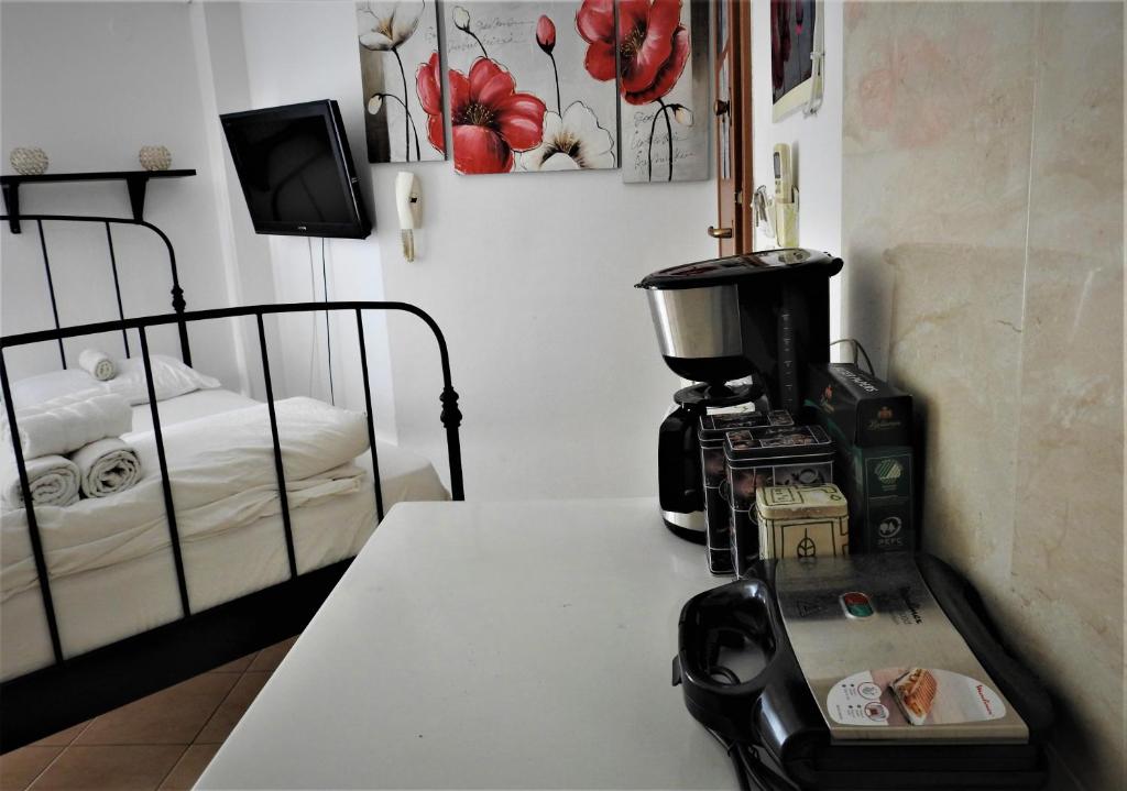 Postel nebo postele na pokoji v ubytování Konstantinos's Luxury Studio