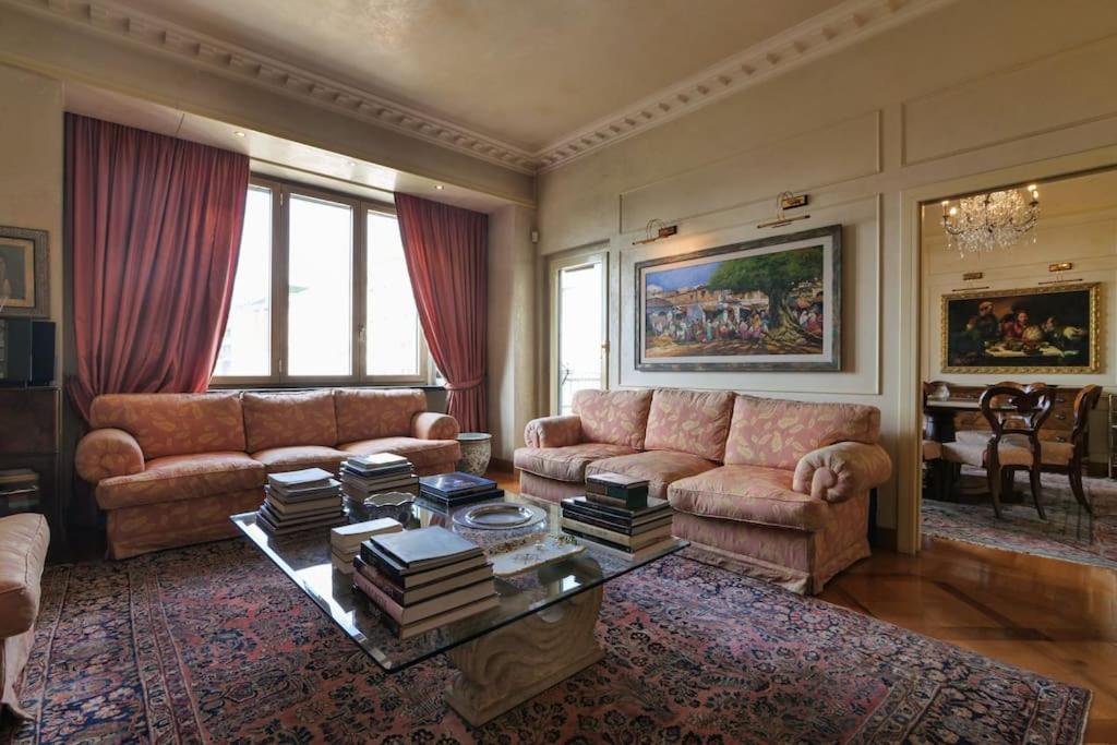 a living room with a couch and a coffee table at centro extra luxory apartment with terrace in Milan
