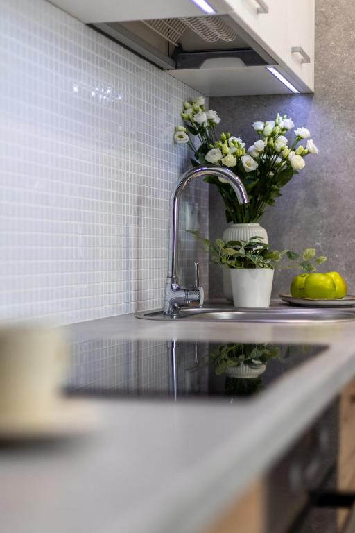Kuchyňa alebo kuchynka v ubytovaní Apartament 24 AbsyntApart Rynek Wrocław