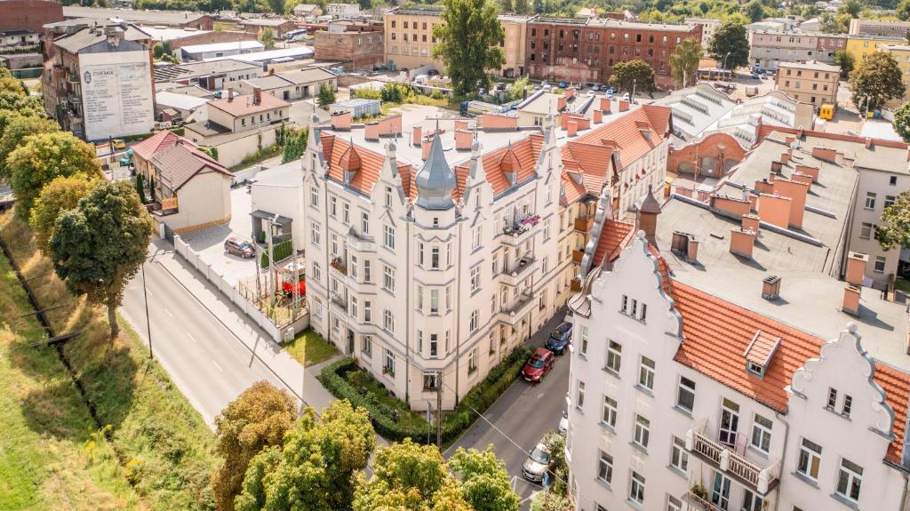 Widok na miasto Grudziądz z tego apartamentu