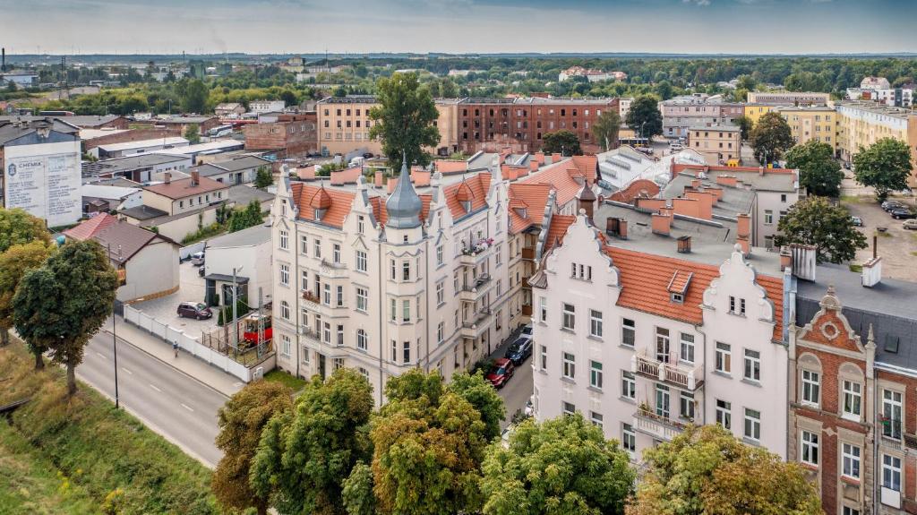 Widok na miasto Grudziądz z tego apartamentu