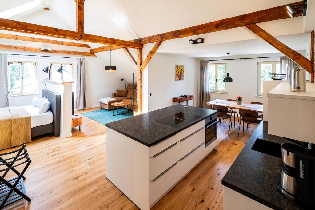 Posezení v ubytování Landwarenhaus Gross Beuchow