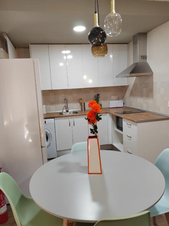 Kuchyň nebo kuchyňský kout v ubytování Urbanlux Recinto Ferial