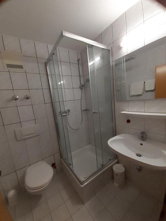 Koupelna v ubytování Hotel das rot