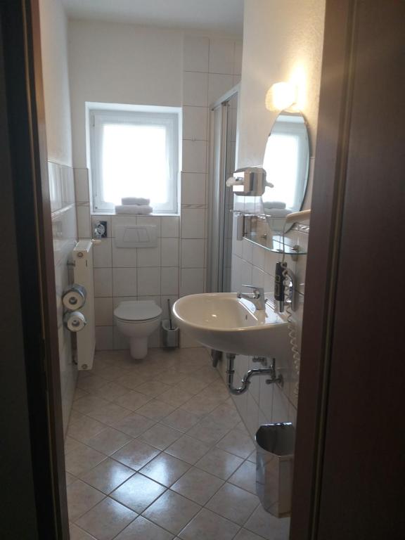 Koupelna v ubytování Hotel Klinger