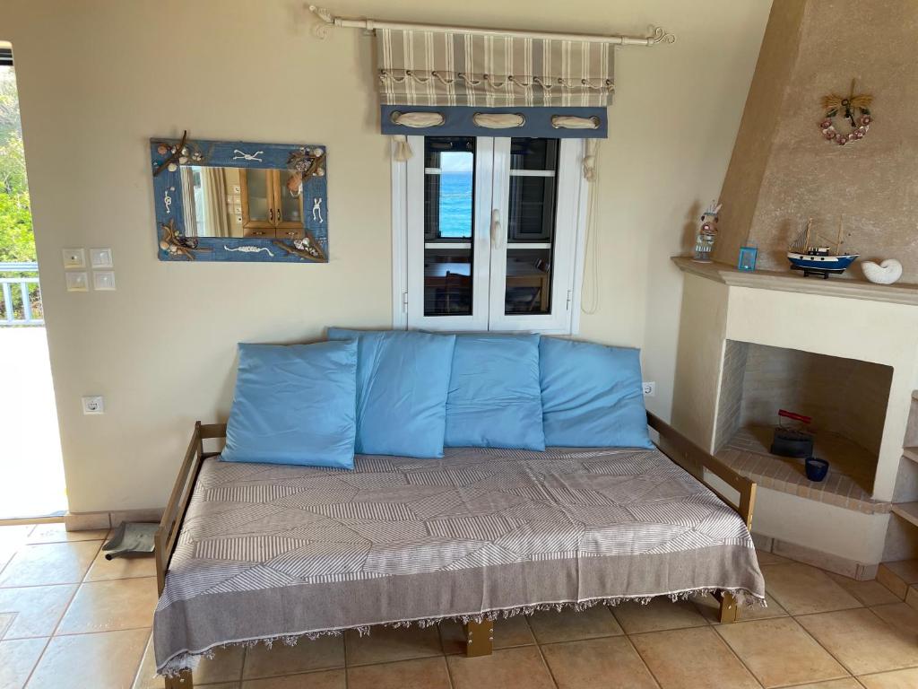 Istumisnurk majutusasutuses Sea Urchin Apartment Neos Kosmos