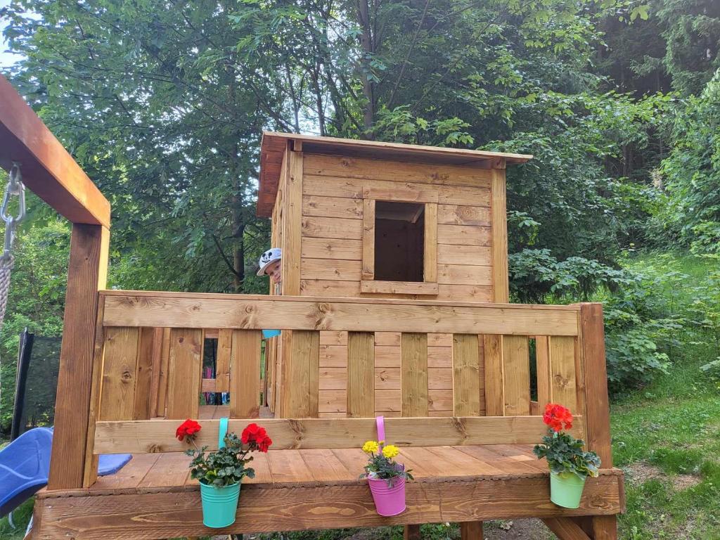 Zahrada ubytování Apartmán pod Mariánskou horou