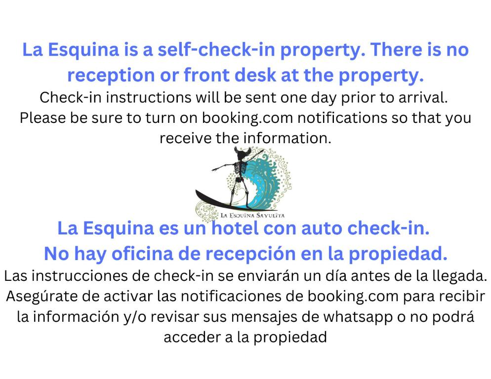 沙由利達的住宿－拉斯奎納公寓式酒店，手机屏幕的带文本框的截图