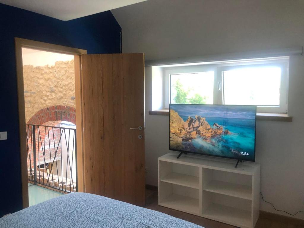 TV a/nebo společenská místnost v ubytování Chez Raoul - Ancienne Grange