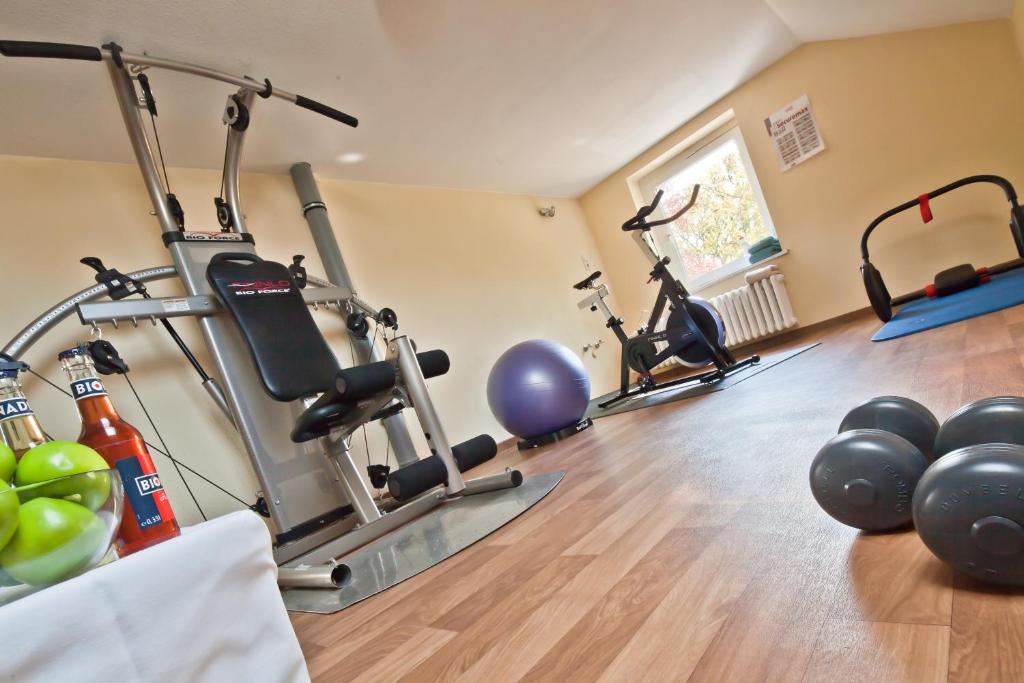 Fitness centrum a/nebo fitness zařízení v ubytování Flair Hotel Rieckmann
