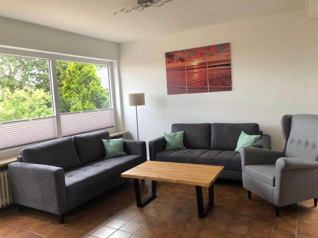 Posezení v ubytování Ferienhaus-Sonnenwinkel