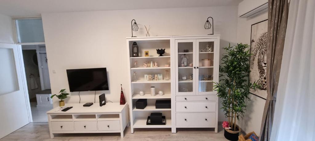 Televízia a/alebo spoločenská miestnosť v ubytovaní BabyLu apartman