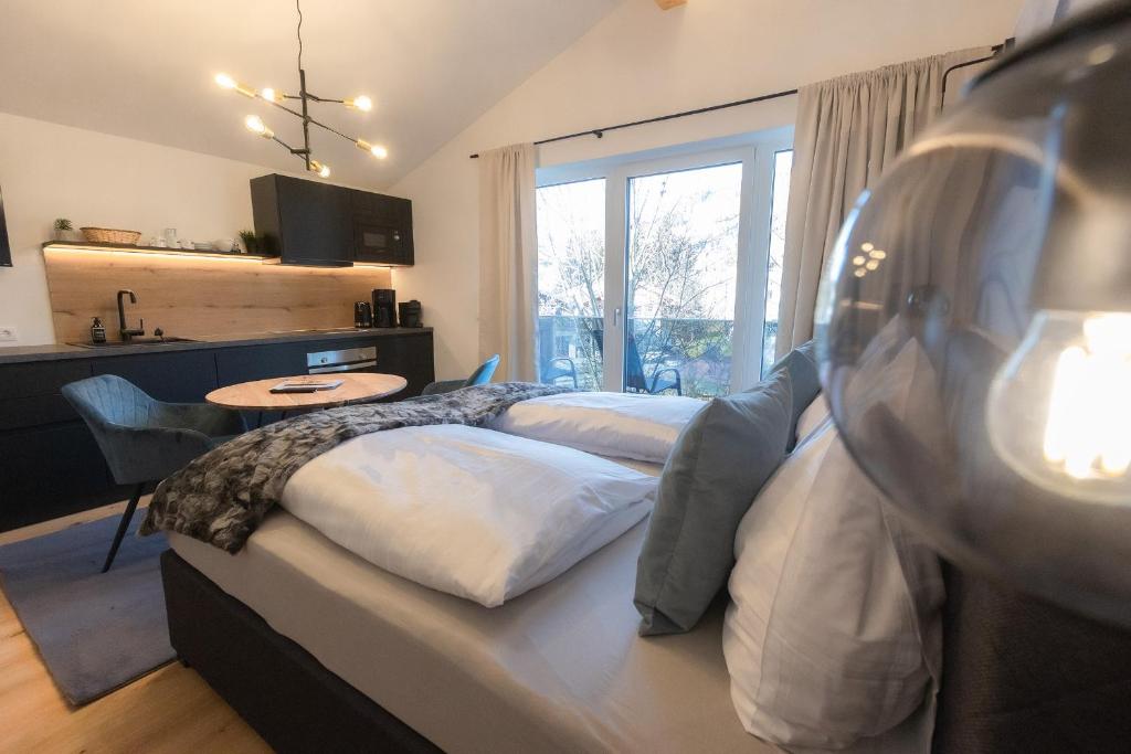 Postel nebo postele na pokoji v ubytování Landhaus Riepler