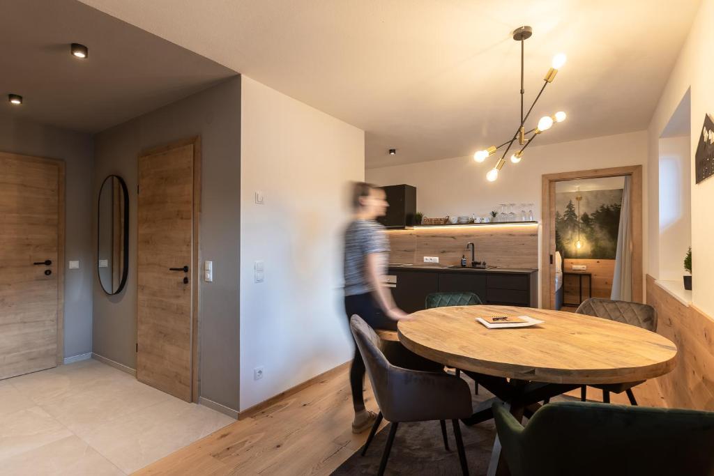 Kuchyň nebo kuchyňský kout v ubytování Landhaus Riepler