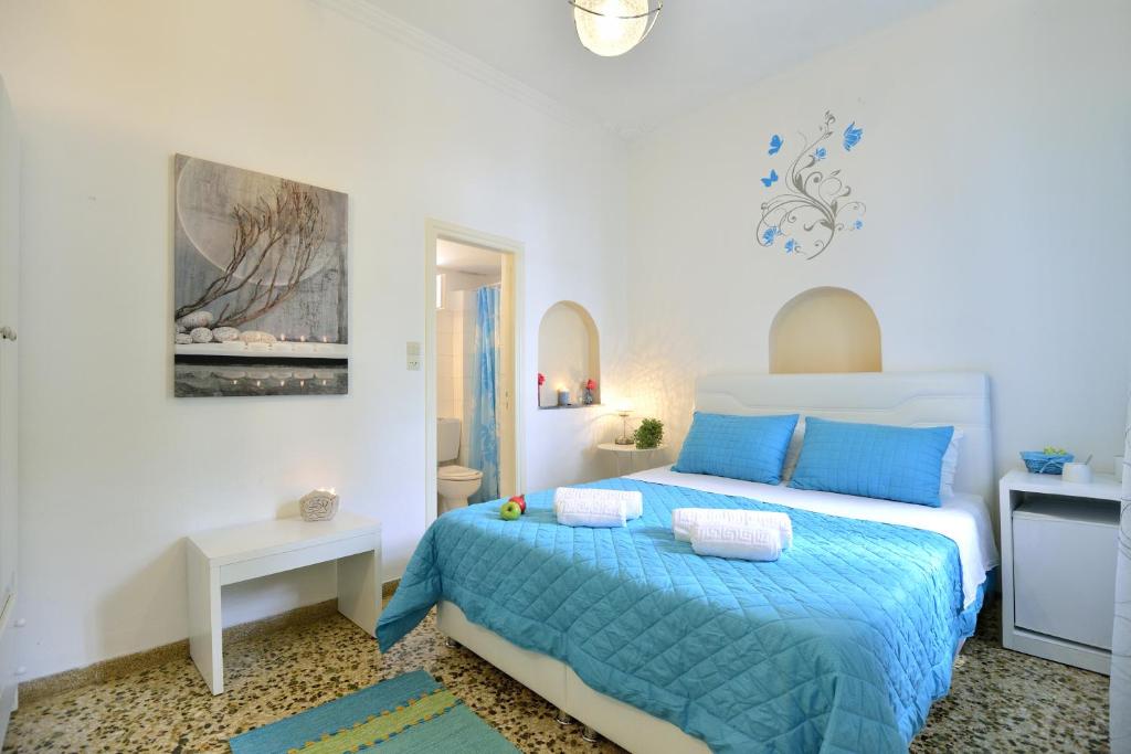 Postel nebo postele na pokoji v ubytování Hotel Nazos 1