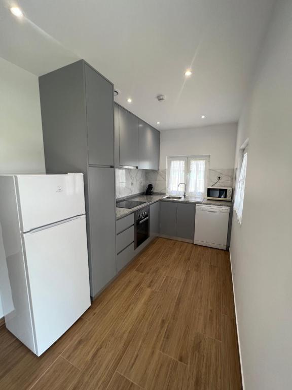 Kuchyň nebo kuchyňský kout v ubytování Funileiro, apartamentos e quartos