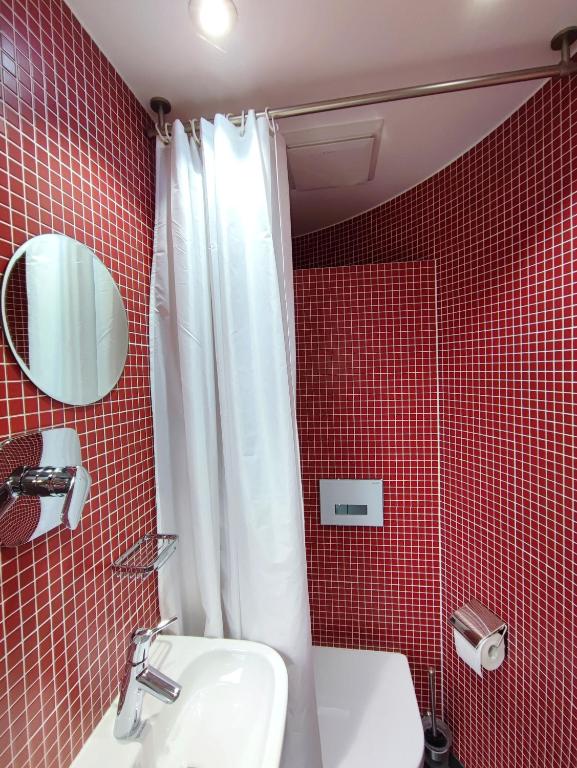 Koupelna v ubytování Tiny House Ückeritz