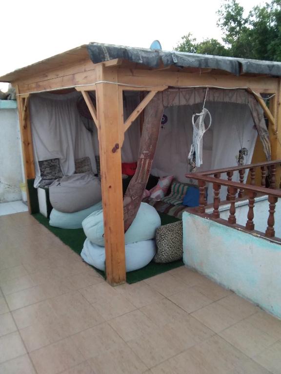Balkón nebo terasa v ubytování Gina Motel Dahab