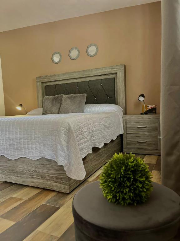 Postel nebo postele na pokoji v ubytování Cabañas, Suites y Habitaciones Rancho San Jorge