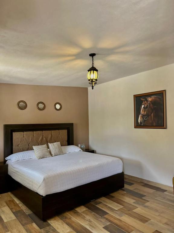 Postel nebo postele na pokoji v ubytování Cabañas, Suites y Habitaciones Rancho San Jorge