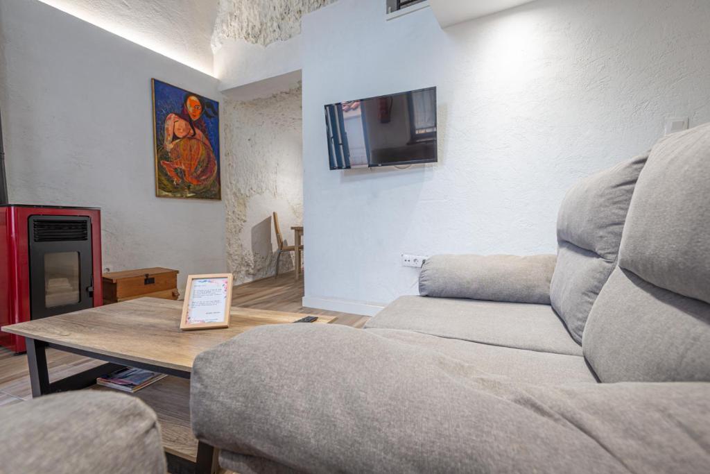 TV a/nebo společenská místnost v ubytování Casa rural el palomar del Júcar