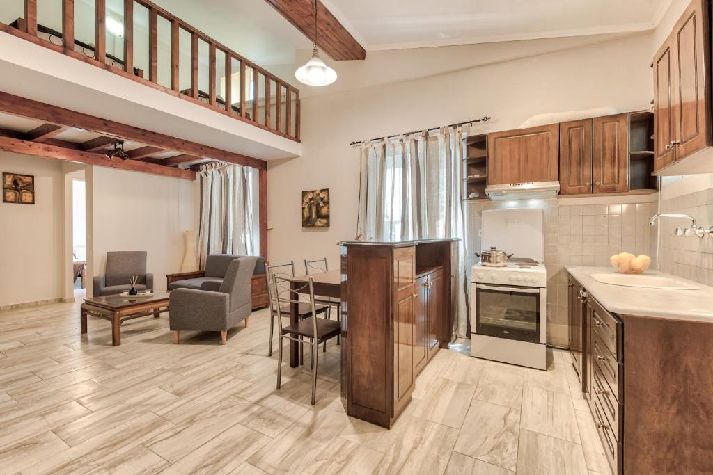 Kuchyň nebo kuchyňský kout v ubytování Sofia - Yiota Studios & Apartments