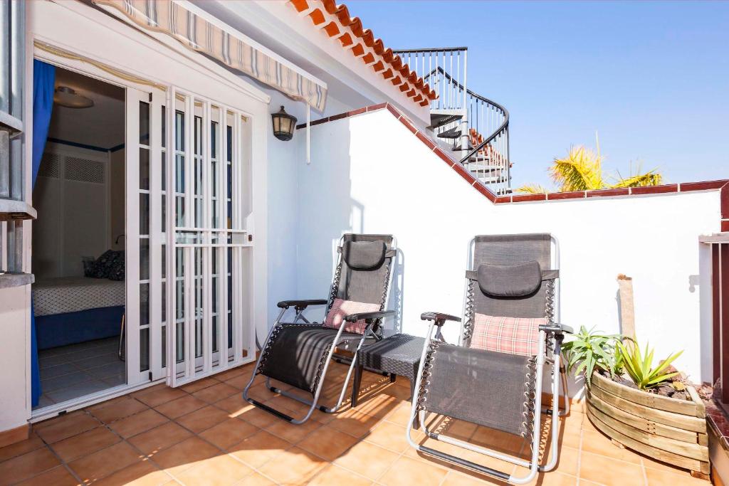 Balkón nebo terasa v ubytování Penthouse El Mirador Los Cristianos Tenerife - VV