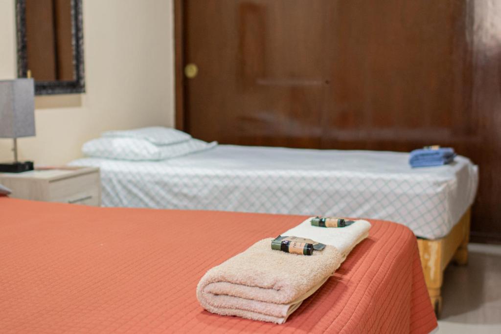 Postel nebo postele na pokoji v ubytování Hostal Encounter Guanajuato