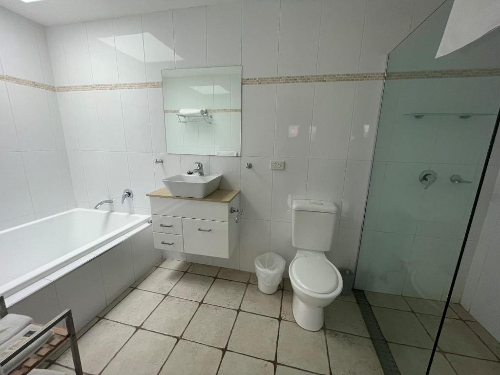 Koupelna v ubytování Millthorpe Motel