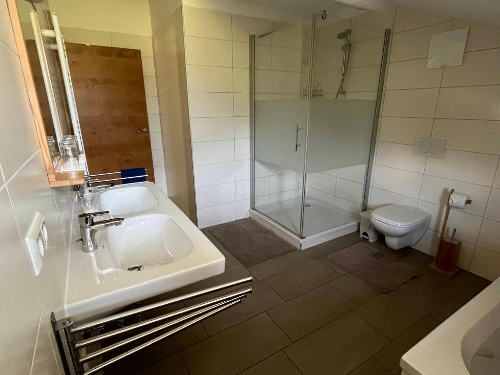 Koupelna v ubytování Loft Kammleitn