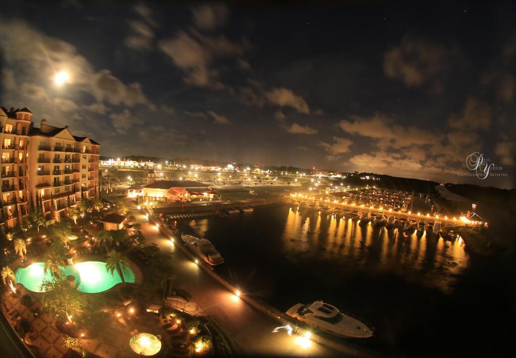 a view of a city at night with lights at Marina Inn at Grande Dunes in Myrtle Beach