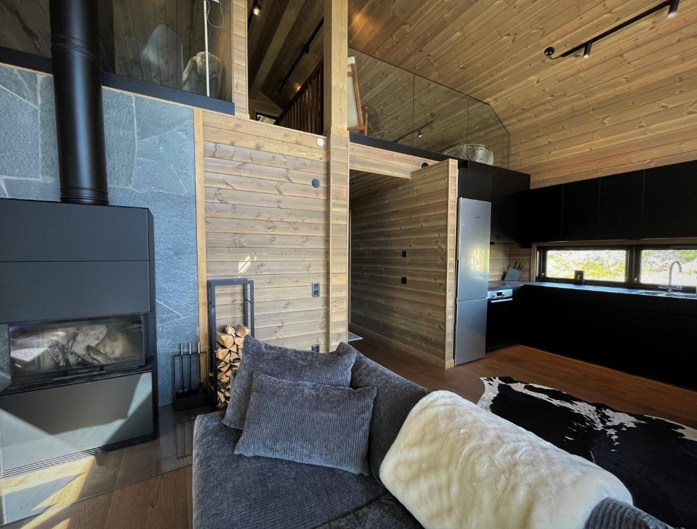 Posezení v ubytování Skarvruet Lodge Funäsdalen