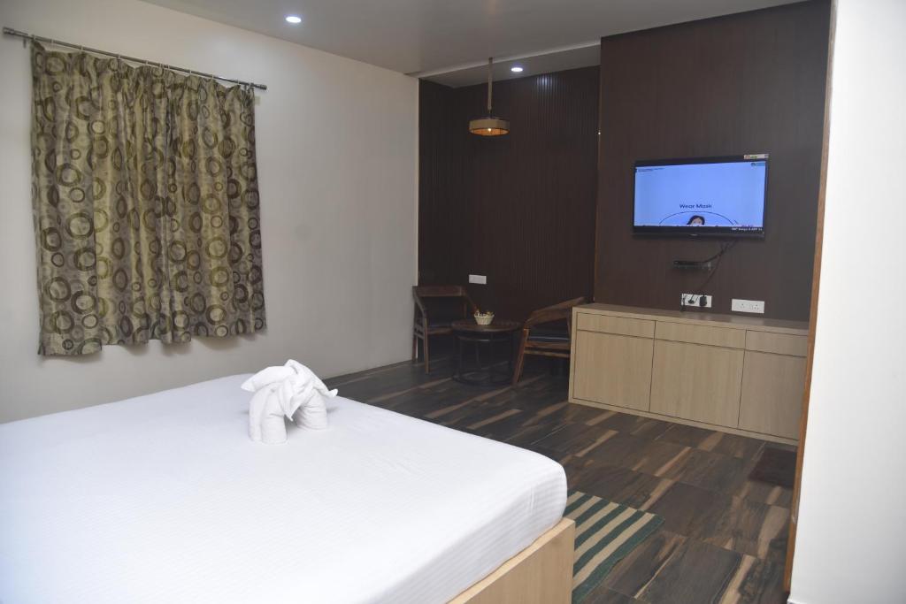 TV a/nebo společenská místnost v ubytování Hotel Starway