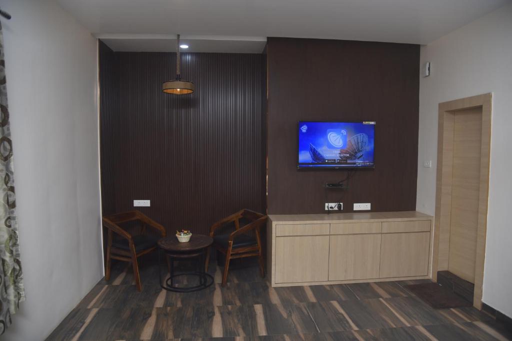 TV a/nebo společenská místnost v ubytování Hotel Starway