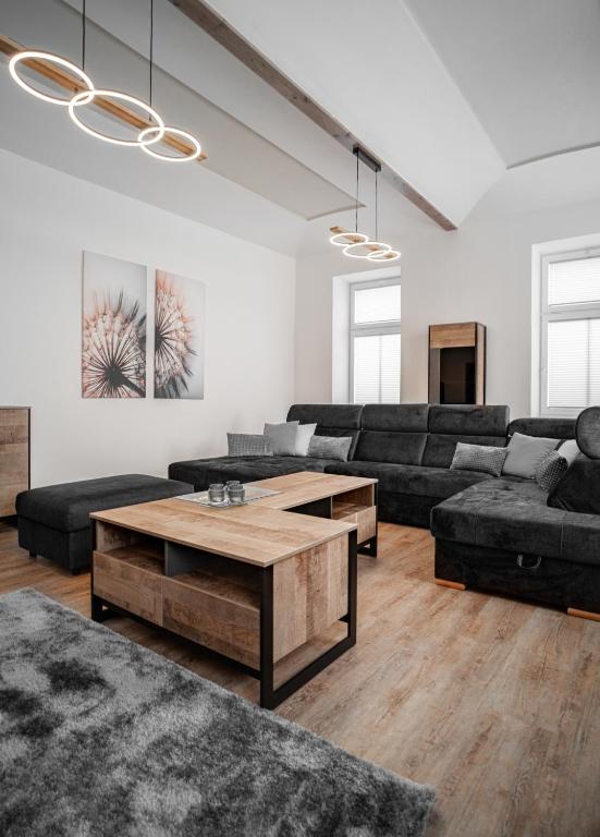 Posezení v ubytování Apartmánový dům Sklípek