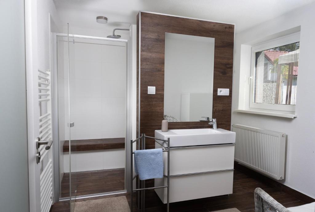 Koupelna v ubytování Stylish apartment under the Tatras