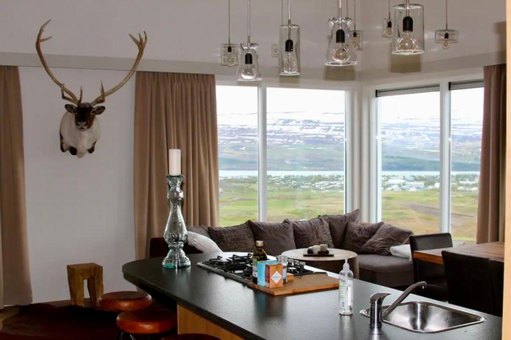 Posezení v ubytování Private country house, luxury and warmth, incredible views