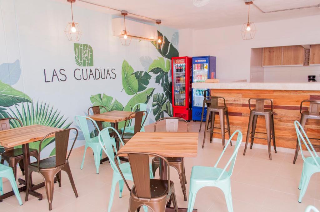 Kuchyň nebo kuchyňský kout v ubytování Hostal Las Guaduas