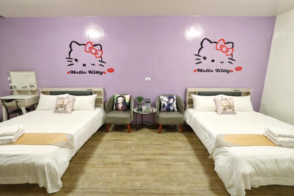 Postel nebo postele na pokoji v ubytování Wanghong Homestay