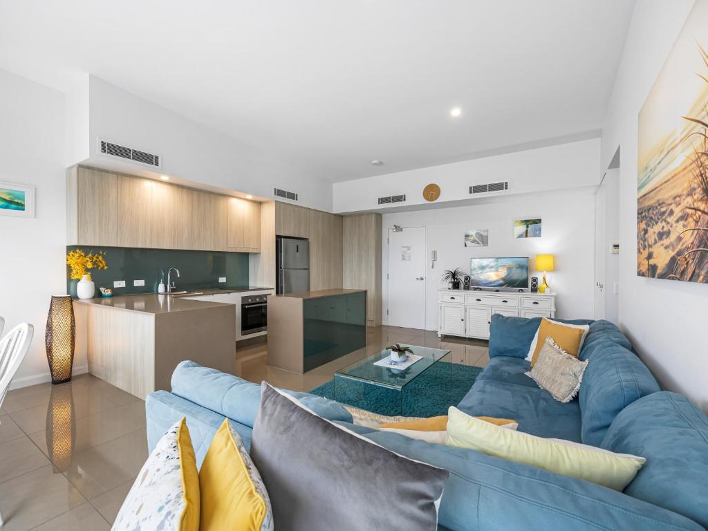 Kuchyň nebo kuchyňský kout v ubytování Nova Mooloolaba Beach Apartments