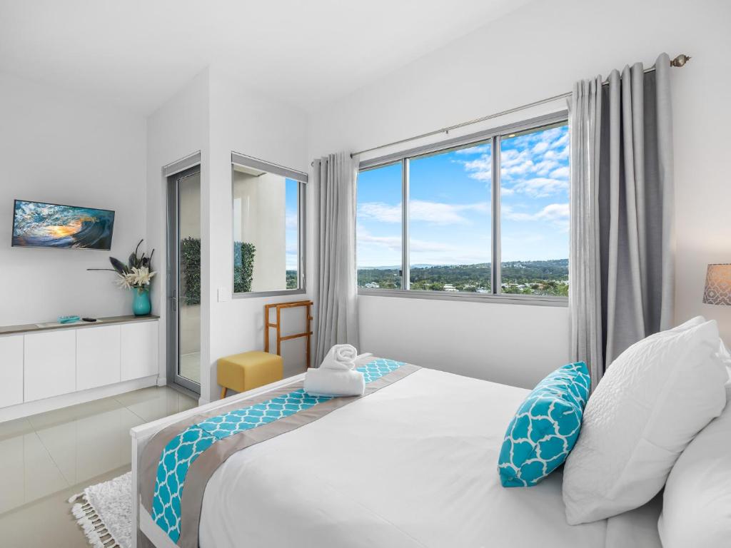 Postel nebo postele na pokoji v ubytování Nova Mooloolaba Beach Apartments