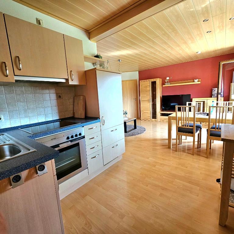 Kuchyň nebo kuchyňský kout v ubytování Ferienwohnung Jenny Edersee
