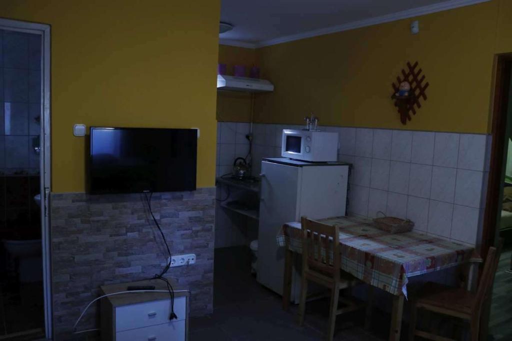 Kuchyň nebo kuchyňský kout v ubytování Hócza Apartman