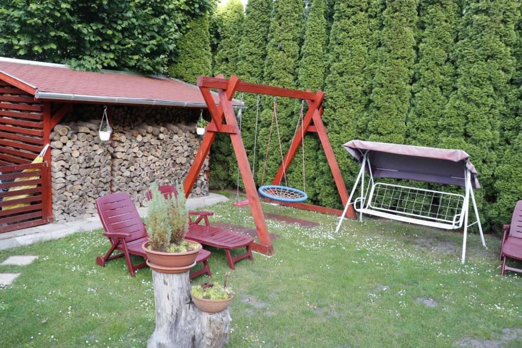 Zahrada ubytování Hócza Apartman