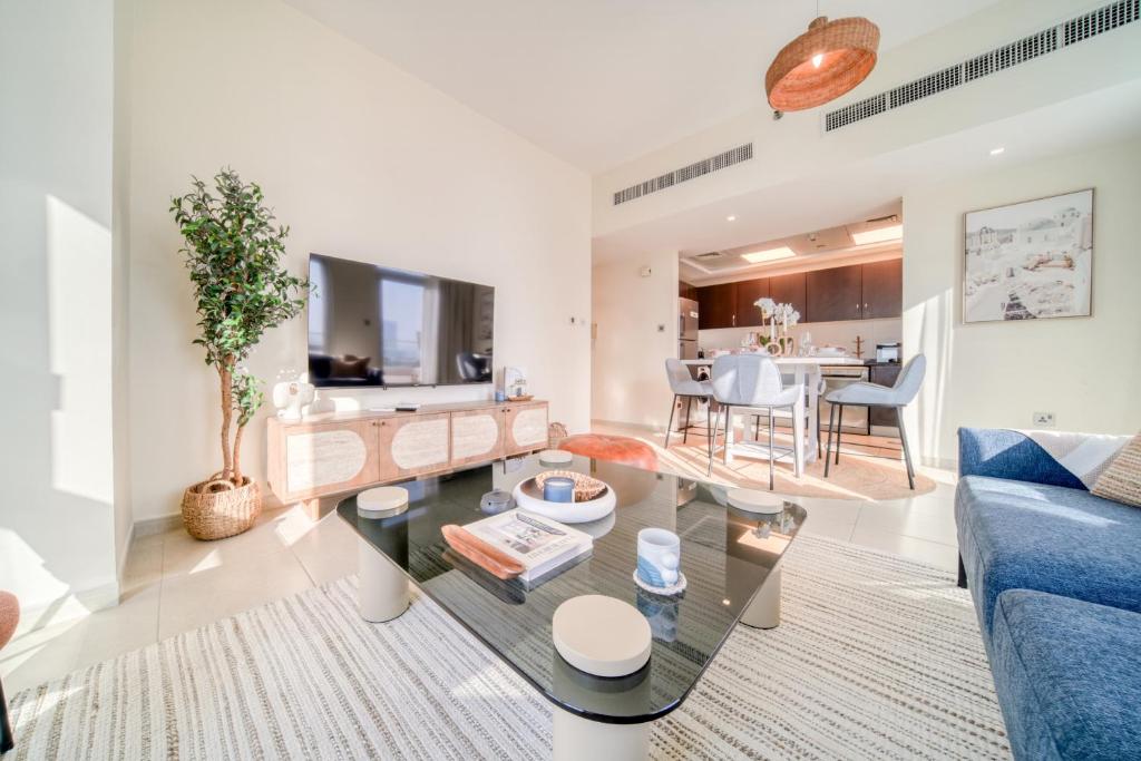 Posezení v ubytování Mangrove Place, Reem Island, Abu Dhabi - Mint Stay