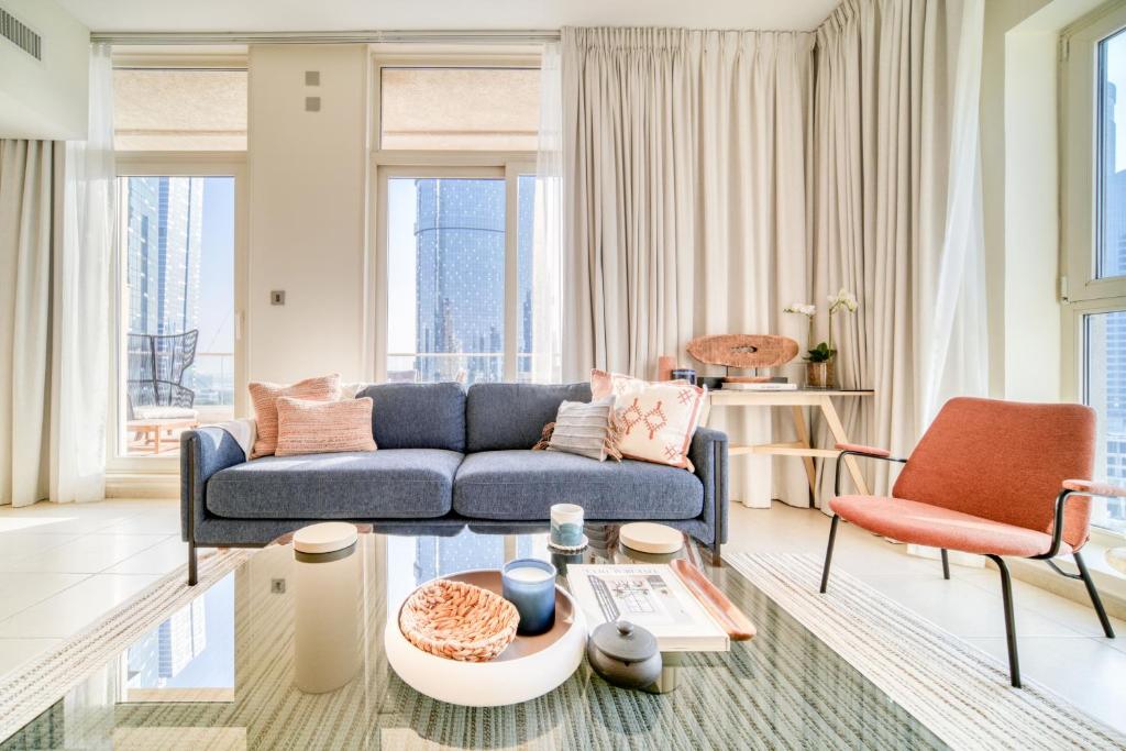 Posezení v ubytování Mangrove Place, Reem Island, Abu Dhabi - Mint Stay