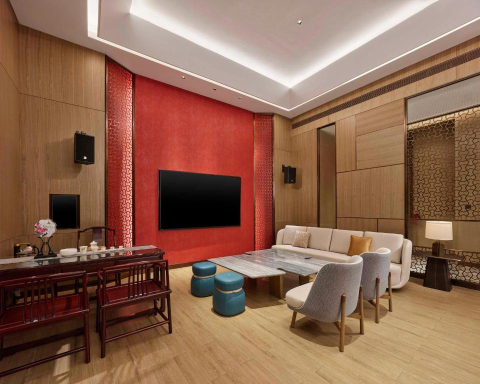 TV a/nebo společenská místnost v ubytování Hyatt Regency Shanghai Songjiang