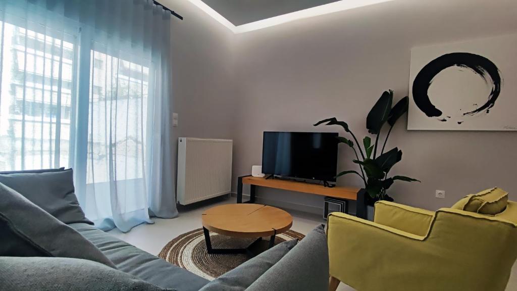 TV a/nebo společenská místnost v ubytování Luxury Apartment Stella