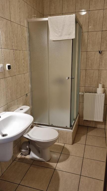 Kúpeľňa v ubytovaní Zajazd Stradomia