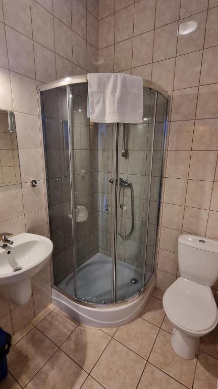 Kúpeľňa v ubytovaní Zajazd Stradomia